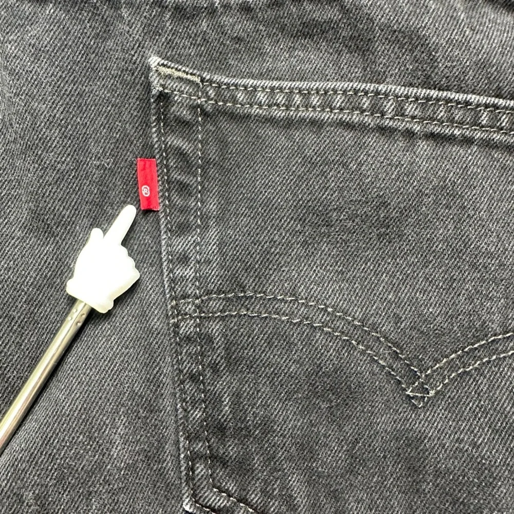 Vintage Levis 550 Faded Black Jeans Mens 46x29 Measures 45x28 Blank Tab Y2K